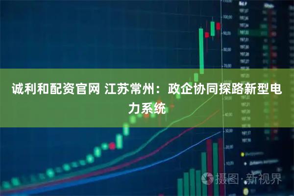 诚利和配资官网 江苏常州:政企协同探路新型电力系统